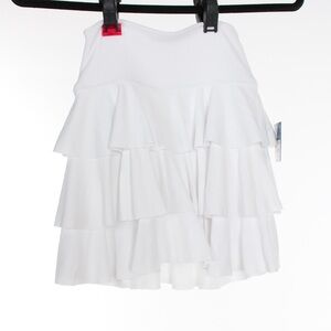 Elegant White Tiered Skirt